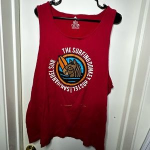 Nica custom red tank top